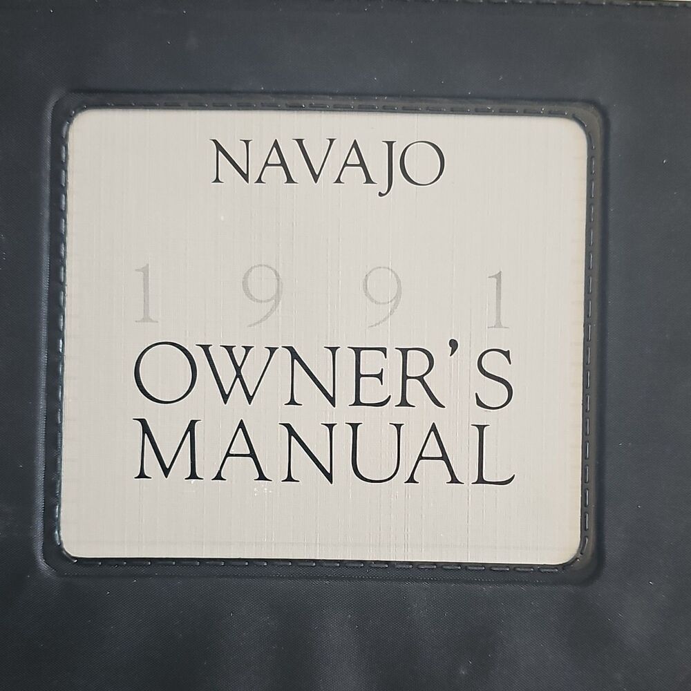 ORIGINAL 1991 MAZDA NAVAJO  OWNERS MANUEL